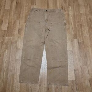 Carhartt Double Knee Men's 38x32 Brown Pants Utility Dungaree B136